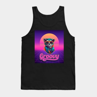 Groovy Lemur | Retro | Vintage | Party Tank Top